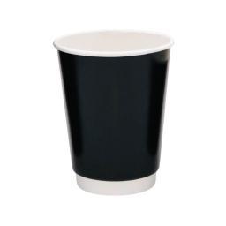 Стакан бумажный двухслойный черный, 300 мл