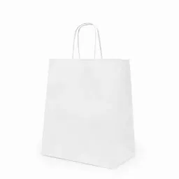 Пакет бумажный с кручеными ручками, белый, 240х140*280мм