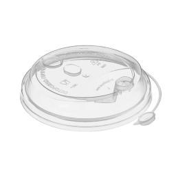 Крышка с питейником d-80, прозрачная