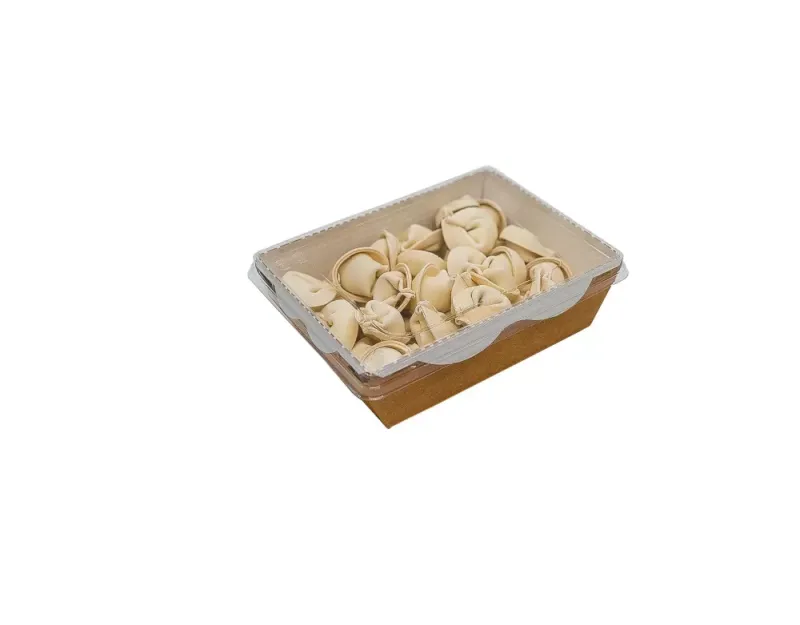 Салатник крафт с пластиковой крышкой (400 мл) 1