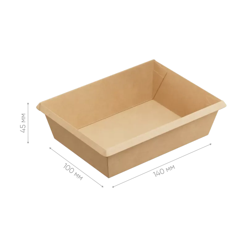 Контейнер бумажный 500 мл, крафт 7