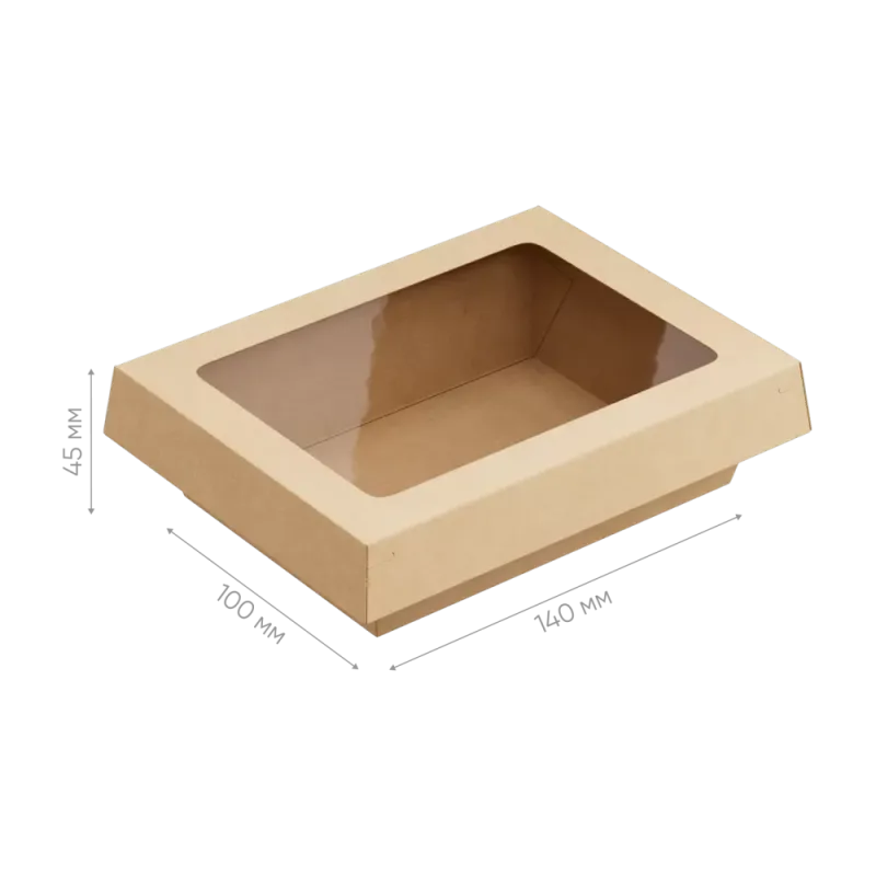 Контейнер бумажный 500 мл, крафт 3